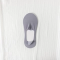 Light grey ice silk no-show socks for women with anti-slip silicone and seamless edges - Deep Cut Grey Blue