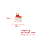 Detail of 18K gold-plated Santa Claus pendant with dimensions 16mm by 12mm - Santa Head Style (12#)