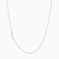 Minimalist gold initial necklace with uppercase letter I pendant on delicate chain - Letter I