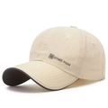 Beige quick-dry baseball cap with reflective letters and silver DING HAN logo print - Beige