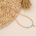 Bohemian star heart necklace with crystal pendant on natural woven background - Star Pendant Beaded Style (N1027)