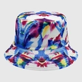 Πολύχρωμο καπέλο ψαρά tie-dye με ζωντανά αφηρημένα σχέδια εκτύπωσης ακουαρέλας - Πολύχρωμο Watercolor (03)