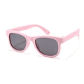 Pink silicone sunglasses for toddlers aged 0-3 with dark grey sun protection lenses - Dark Rose