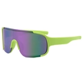 Occhiali sportivi da ciclismo per bambini montatura verde fluo e lenti sfumate - Montatura Verde Lenti Specchio Viola