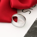 Polished 8mm stainless steel dome ring for men with minimalist silver finish - Silver