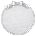 Perline di vetro trasparenti 2,5 mm bianche in ciotola con fiocco argento per bijoux DIY - Trasparente Iridescente (10g/Confezione Circa 700 pezzi)