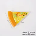 Triangle PU artificial cheese pizza model magnet with realistic green peas and texture - Green Bean Cheese Pizza