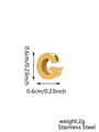 Detailed view of 18k gold plated letter G pendant with size and weight measurements - Letter G Pendant