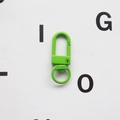 Grass green painted metal lobster clasp with swivel ring for DIY keychain and jewelry - Green