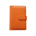 A6 Macaron orange faux leather loose-leaf notebook cover with magnetic buckle - Orange (Cover Only)
