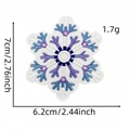 Detailed dimensions of snowflake embroidery patch with precise needlework measurements - Snowflake Patch 41#