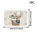 Christmas place mat detail with elk illustration Joy lettering and 44x29.5cm size chart - 1 Piece