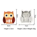 Cute cartoon owl silicone mold and finished plaster figure for DIY crafts - Style 6-Gray Owl