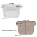 Detailed size specifications for wave-textured silicone flower vase mold with measurements - Vase Base Plate Mold