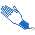 Portaguanti da golf blu a forma di mano con gancio in metallo per la cura dei guanti - Blu
