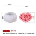3D rose flower silicone mold ZW-348 for DIY candles and soaps with translucent finish - Heart Flower D ZW-348