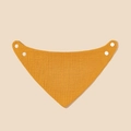 Ginger yellow cotton muslin bandana bib with adjustable snaps for infants and toddlers - Ginger Yellow
