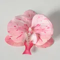 Testa di orchidea phalaenopsis rosa con macchie realistiche per fermagli per capelli - Pellicola 3D Rosa Bellezza (Piccolo)