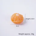 Realistic peeled orange resin ornament, 2.9cm height, vibrant orange texture decoration - 4cm Small Peeled Yellow Orange (Light)