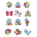 12-piece DIY diamond painting stickers set featuring unicorn and mermaid designs for kids - Laser PVC Series 5/12 Styles