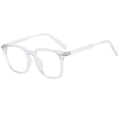 Stylish clear square frame sunglasses with transparent finish and durable lenses - Transparent Frame