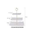 3-Layer Square White Gold