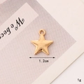 C342 12mm Gold Smooth Star