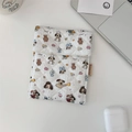 Close-up of quilted fabric organizer bag with cute cartoon bear and dog patterns - Cartoon Dog