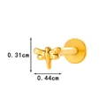 G23 Titan Libellen-Labret-Stecker mit Maßen 4,4 mm Breite und 3,1 mm Höhe - Gold Libelle Stil (T2524-1#金)
