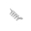 Orecchini a cerchio a serpente multistrato argento minimalisti con trama bionica - Argento