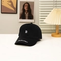 Detalle del bordado Boston 1967 en gorra de béisbol negra con logo B blanco en 3D - Negro
