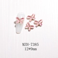 Rosa Katzenauge Schmetterling Nagelanhänger mit Goldfuß 12x9mm 4er Set für Nailart - Goldrand Rosa Katzenauge Schmetterling (MZH-7385)