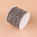Cordon en coton tressé noir, blanc et doré métallisé pour loisirs créatifs DIY - N°8 Noir Blanc