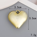 Ciondolo a cuore placcato in oro UV 3,5cm accessorio per creazione gioielli fai da te - 35mm*35mm Cuore / Oro