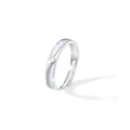 Luminous 925 sterling silver couple ring with a white star inlay and adjustable band - Adjustable Open / Meteor Shower Glowing Ring (Men)