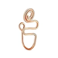 Rose gold non-pierced stainless steel nose ring with elegant spiral design - Style 3 Rose Gold