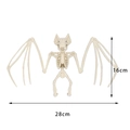 Skeleton bat prop for Halloween decor, realistic plastic bat model 16cm height 28cm width - Bat Skeleton