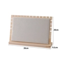 Solid wood necklace display stand with gray velvet panel measuring 30x20x9.5cm - Apricot Suede / Medium / Apricot