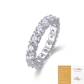 S925 sterling silver moissanite eternity ring with GRA certification report - US Size 9 / R13680 Moissanite With GRA Certificate (R13680)