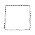 Square silver geometric stainless steel pendant with diamond-cut faceted texture - Large Square-S1521 / Steel