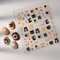 Autocollants 3D pour ongles avec oursons noirs mignons et motifs de desserts - Style de Dessert Ours Doux(FEB-700)