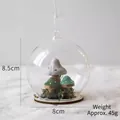 Nordic Christmas glass globe with mushrooms and moss landscape on wooden base - Hanging Glass Ball - Mushroom A (45g)