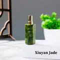 Green Xiuyu Jade hexagonal perfume spray bottle with premium gold metal finish - Xiu Jade