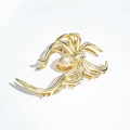 Pinza para el pelo de araña de metal dorado con acabado pulido y diseño elegante - Dorado