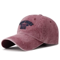 Cappellino da baseball bordeaux in cotone lavato con ricamo New York 1978 blu - Borgogna