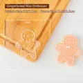 Gingerbread man cookie mold for Christmas baking with 6.2x7.1cm pattern size - Gingerbread Man Stamp (QA0344)
