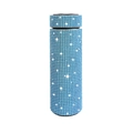 Light blue rhinestone vacuum flask with LED temperature display and 500ml stainless steel body - Dark Blue