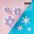 Set de 3 moldes para galletas con forma de copo de nieve de 2,5 cm, 4 cm y 5,5 cm - Copo de Nieve Fino (Juego de 3)