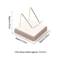 Microfiber jewelry stand with gold metal frame for gemstones and rings display - Large Gemstone Stand (White/Champagne)