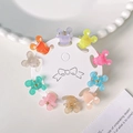 10-piece set of mini colorful jelly hair clips in cute cartoon mouse shape for girls - Cartoon Mouse 10Pcs